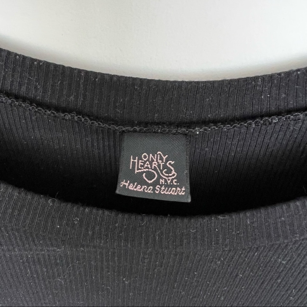 ONLY HEARTS • Long Sleeve Black Thong Bodysuit - Picture 9 of 9